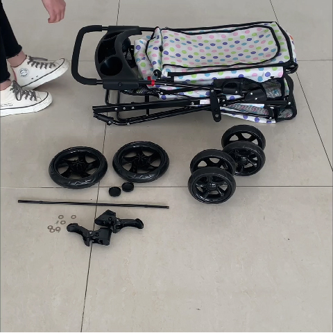 2 in 1  double pet stroller for dogs
