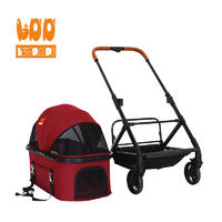Adjustable handle dog stroller made in china LD04